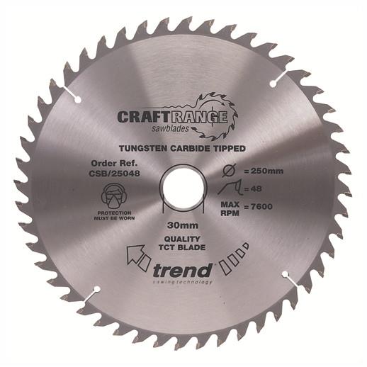 Trend CSB/16248 Craft Circular Saw Blade; 162mm x 48 Teeth; 20mm Bore; Fits Mafell MT55CC Plunge Saw