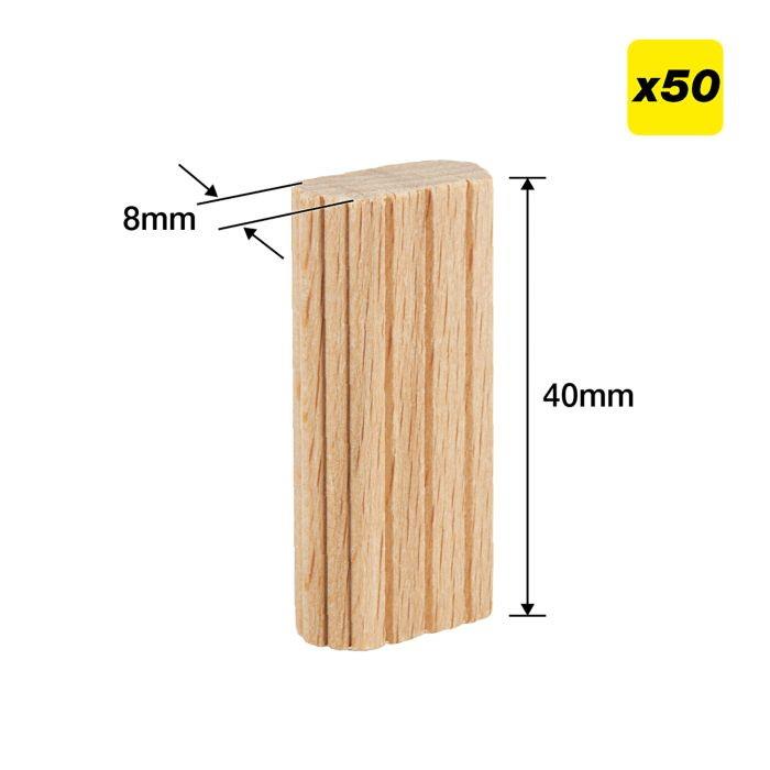 Trend TEN/8X40/50 Beechwood Loose Tenons; 8 x 40mm; Pack (50) (Festool Domino Compatible)