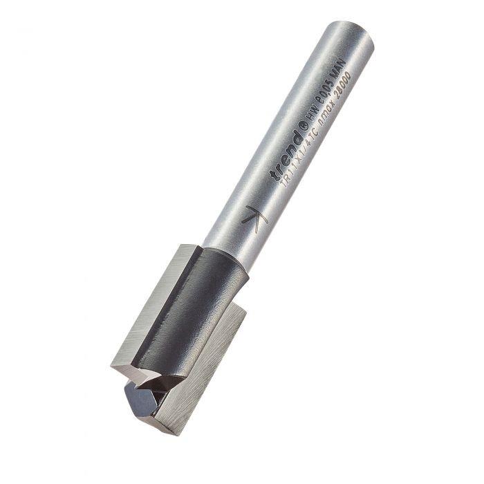 Trend TR11X1/4TC Trade Two Flute Straight Cutter Router Bit; 1/4