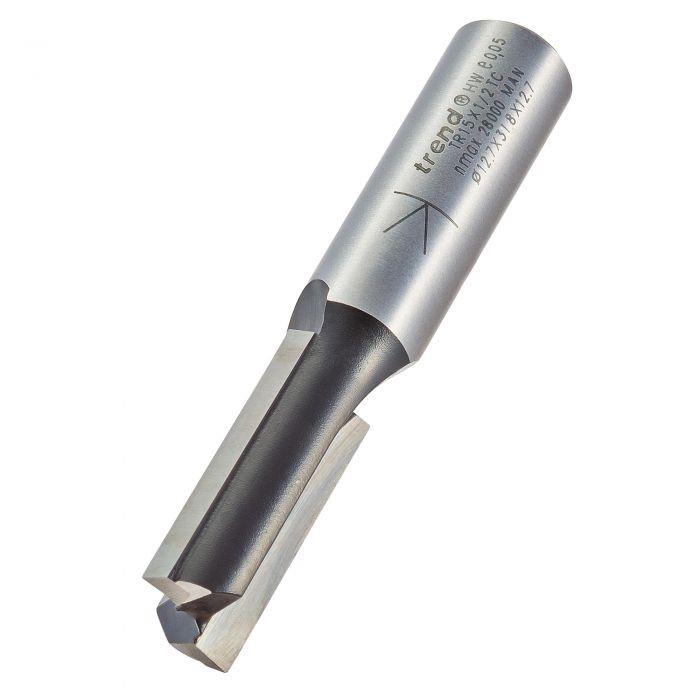 Trend TR15X1/2TC Trade Two Flute Straight Cutter Router Bit; 1/2