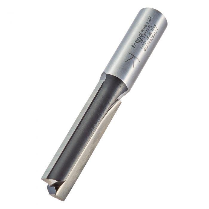 Trend TR17X1/2TC Trade Two Flute Straight Cutter Router Bit; 1/2" Shank; 12.7mm Diameter; 50mm Cut