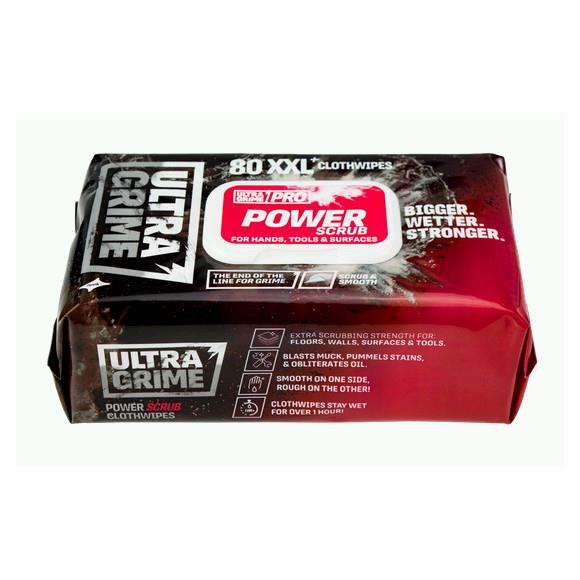 Uniwipe Ultragrime Pro Power Scrub Wipes; Pack (80)