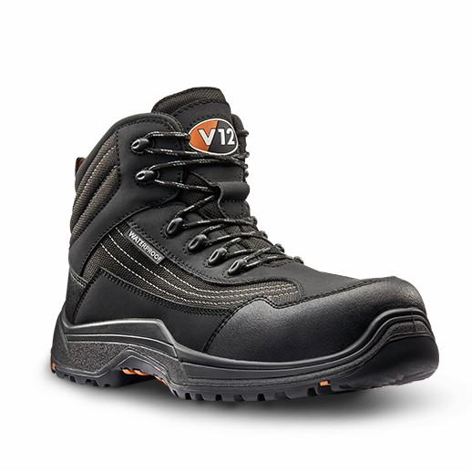 V12 V1501.01 Caiman Waterproof IGS S3 SRC Hiker Boot; Black (BK); Size 9 (43)