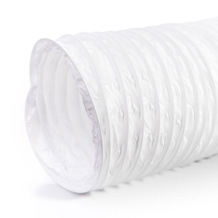 Round PVC Flexible Ducting; White (WH); 1m x 150mm