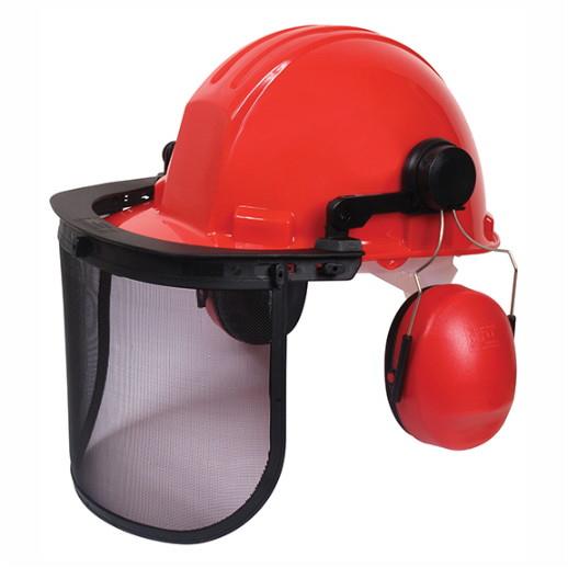 Vitrex 334140 Combination Visor Kit; Vital Eye; Ear & Face Protection; Carrier EN1371; CE Approved; Helmet EN397; Ear Muffs EN352