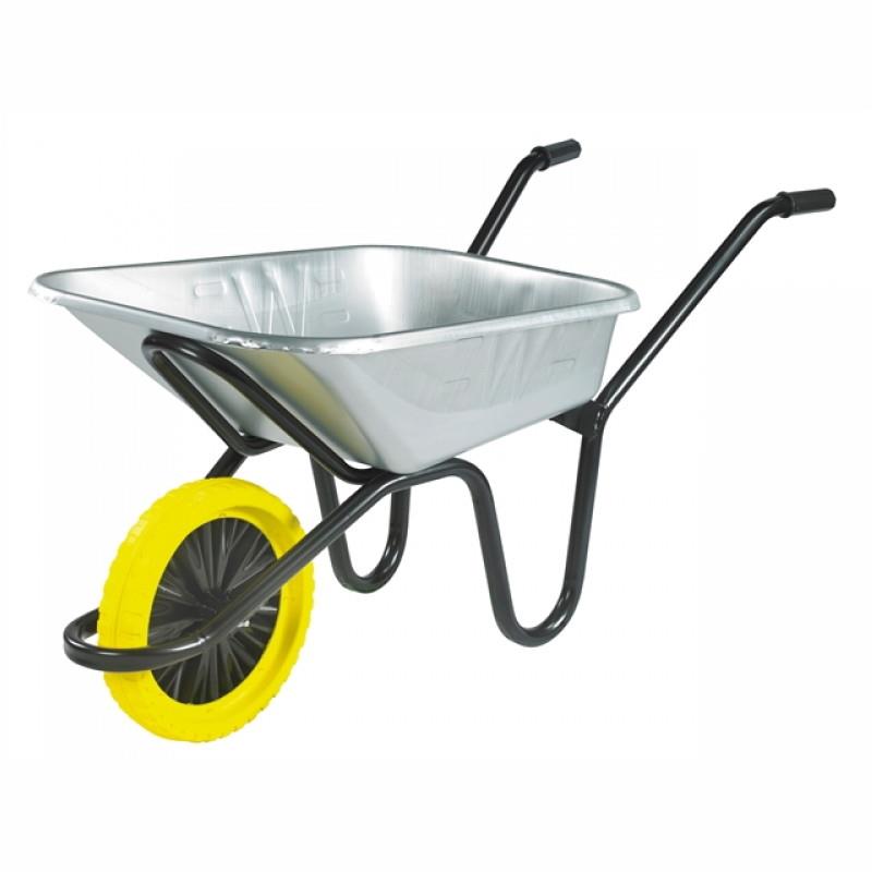 Walsall EGVPP Endurance Heavy-Duty Wheelbarrow With Puncture Proof Tyre; Galvanised (GALV); 90 Litre