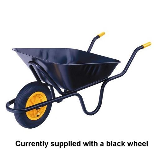Walsall INBP Contractor Integral Wheelbarrow With Pneumatic Tyre; Black (BK); 90 Litre