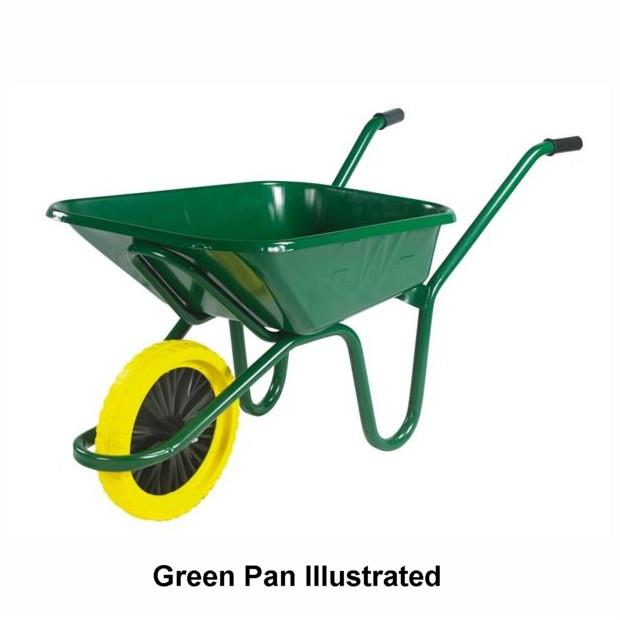 Walsall INBPP Contractor Integral Wheelbarrow With Puncture Proof Tyre; Black (BK); 90 Litre