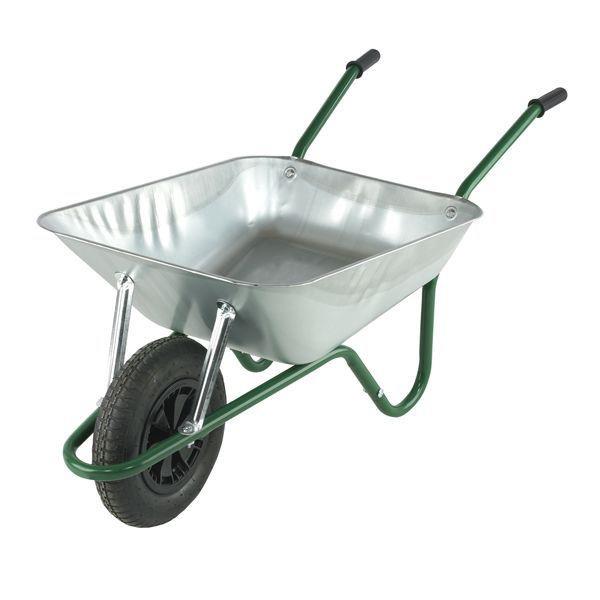 Walsall EAGVP Easiload/Patriot Wheelbarrow With Pneumatic Tyre; Galvanised (GALV); 90 Litre