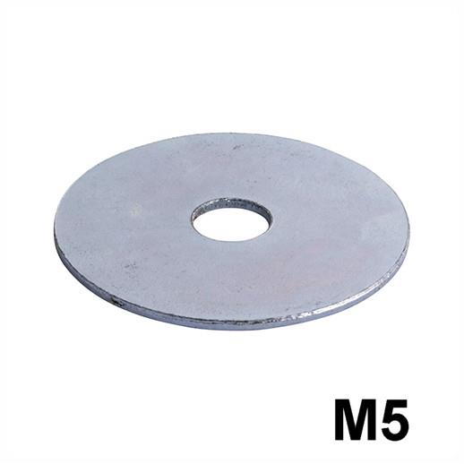 Steel Mudguard Repair Washer; Zinc Plated (ZP); M5 x 20 x 1.5mm (3/4