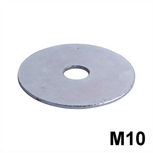 Steel Mudguard Repair Washer; Zinc Plated (ZP); M10 x 25 x 1.5mm (1