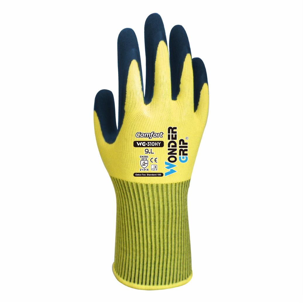 Wonder Grip 310HY Comfort Gloves; Yellow (YEL); Large (L)(9)