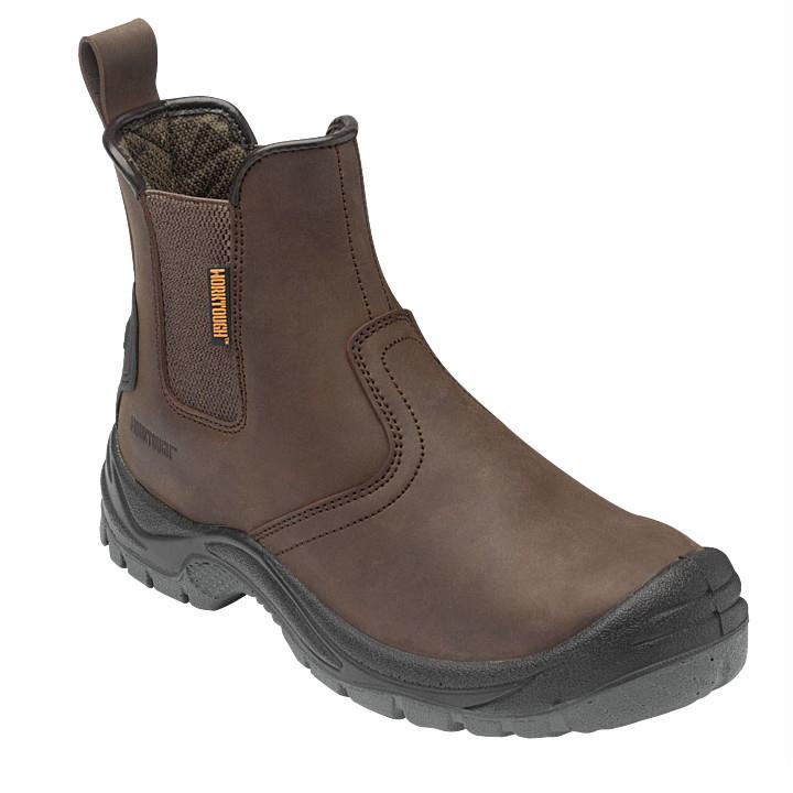 Worktough 804SM Safety Dealer Boots; Brown (BN); Size 9 (43)