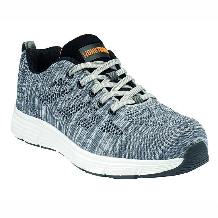 Worktough Carter Flyknit Safety Trainer; Grey (GR); Size 9 (43)