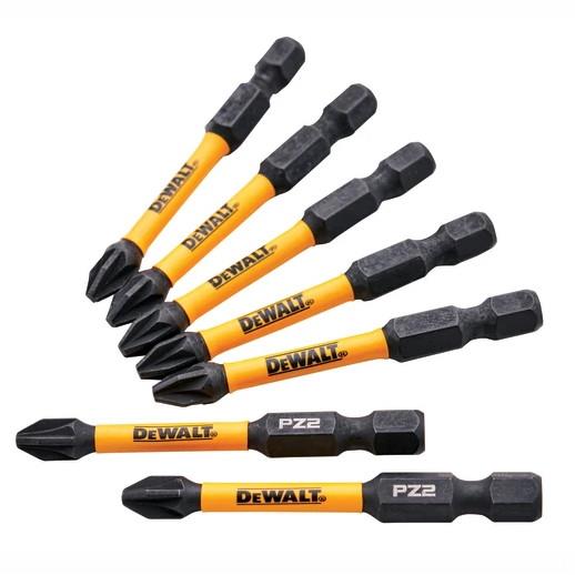 Dewalt XMS25BIT502 Screwdriver Bit Set; PZ2 x 50mm; Pack (5) Plus 2 Free