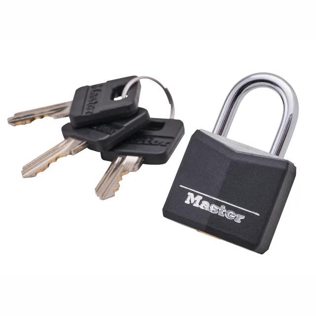 Master Lock Aluminium Padlock; 30mm; 5mm Shackle; Black (BK) Vinyl Cover; 3 Keys