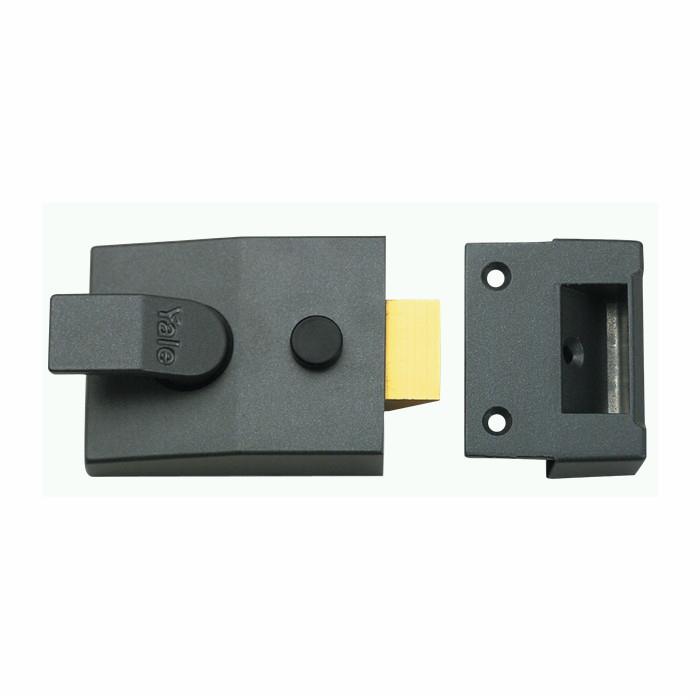 Yale 89 Cylinder Rim Nightlatch Case Only; Double Locking; Standard Stile; 60mm Backset; Dark Metalic Grey (DMG) Case