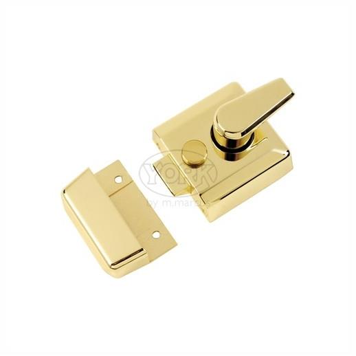 York NL3040-PB Narrow Stile Deadlocking Night Latch; 40mm Backset; Polished Brass (PB)