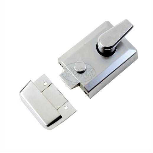 York NL3060-SC Standard Stile Deadlocking Night Latch; 60mm Backset; Satin Chrome Plated (SCP)