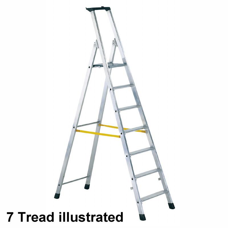 Zarges 42455 Nova S Platform Stepladder; 5 Tread; Aluminium; 1.80m Closed Height; 1.05m Platform Height; EN131 Professional