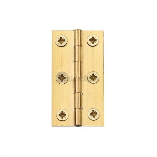 Heritage Solid Drawn Brass Butt Hinges; Self Colour (SC); 50mm (2