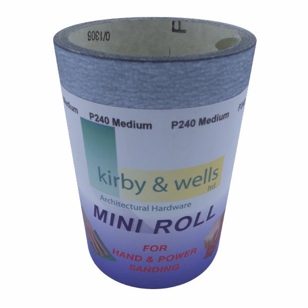 Grey (GR) Silicone Carbide Paper; 115mm Wide; 240 Grit; Roll (5 Metre)