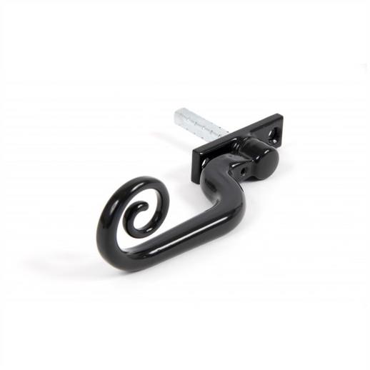 From The Anvil 20451 Deluxe Locking Monkeytail Espagnolette Handle; Left Hand (LH); Black (BK)