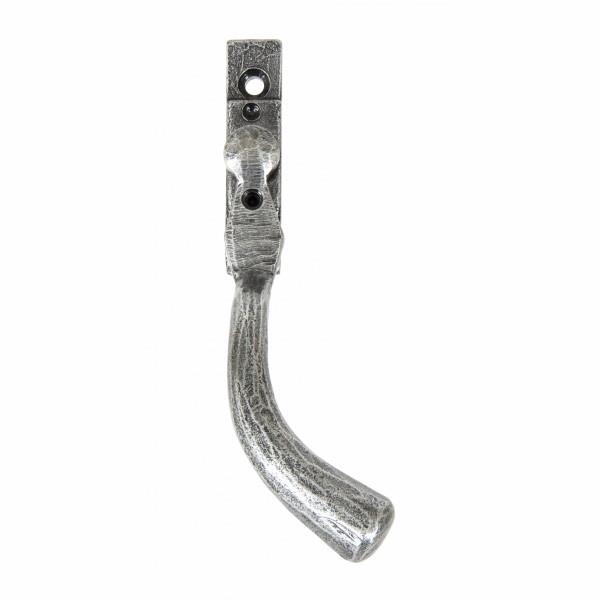 From The Anvil 33343 Peardrop Espagnolette Handle; Locking; Right Hand (RH); Pewter (PE)