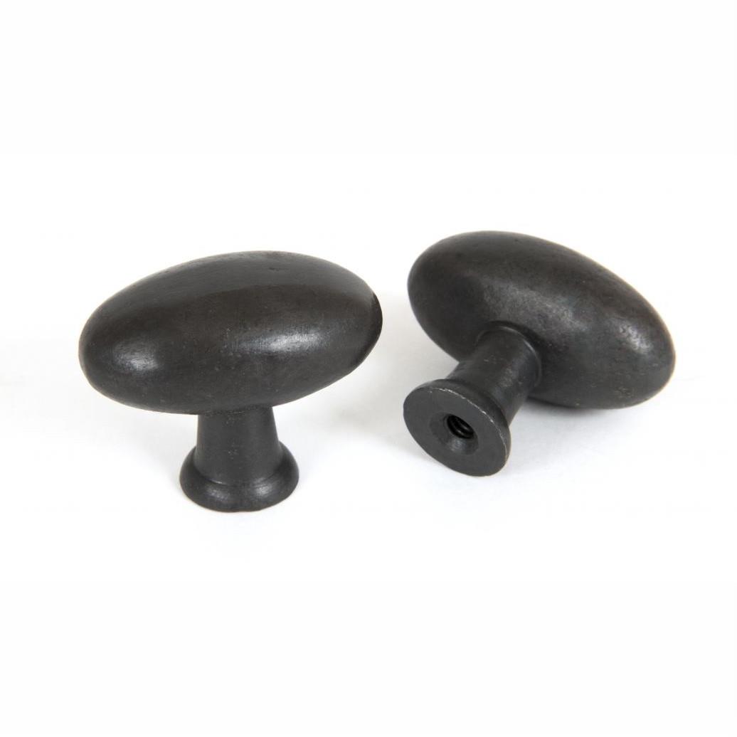 From The Anvil 83791 Oval Cupboard Knob; 40 x 30mm; Beeswax (BW)