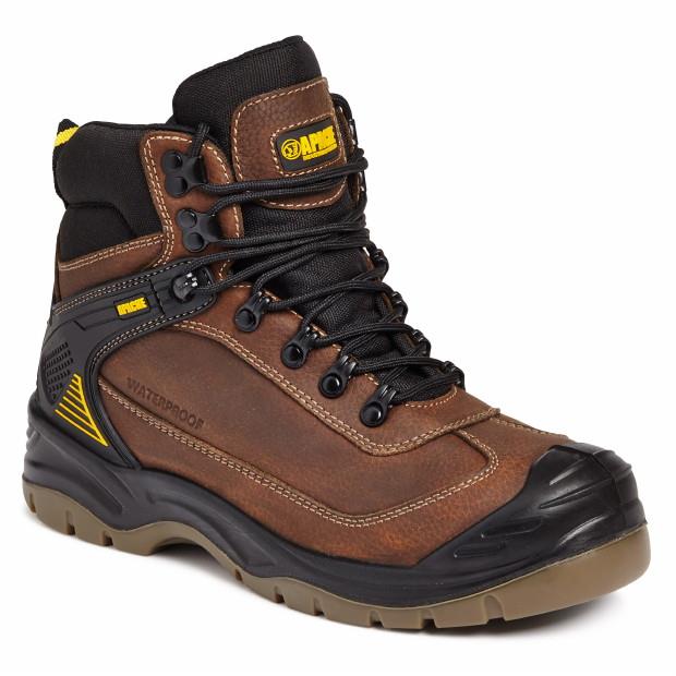 Apache Ranger Waterproof Safety Hiker Boot; S3; WR; SRA; Brown (BN); Size 6 (40)