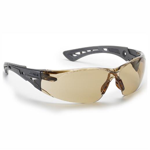 Bolle Rush+ Platinum Safety Glasses; Twilight Lens; EN Standards: EN166/170/172 1FT KN