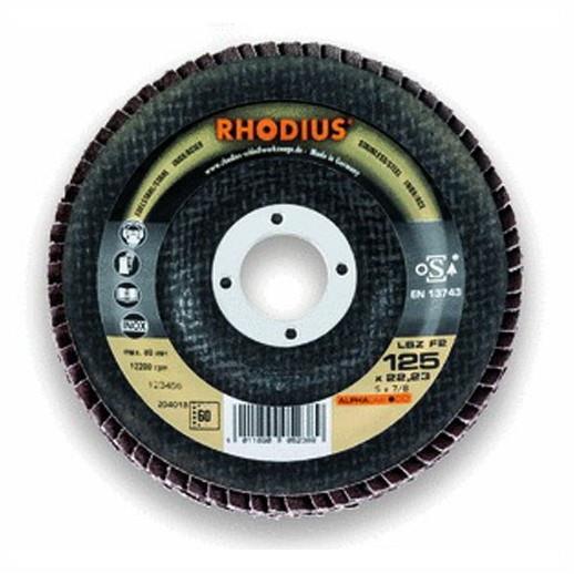Rhodius LSZ-F2 Zirconium Flap Disc; 115 x 22.2mm; 40 Grit