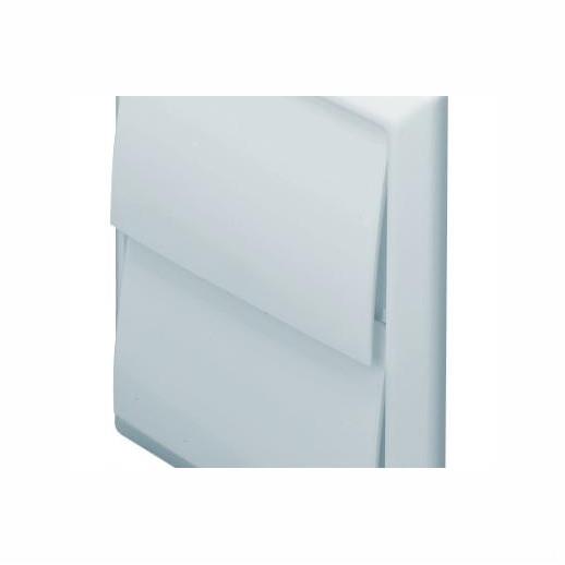 Domus 4900 Gravity Flap Outlet Round; 100mm; White (WH); 154 x 154mm
