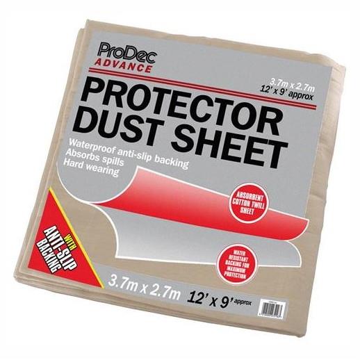 Craftsman Protector Dust Sheet; Polythene Backed Twill; 12' x 9' (3.6 x 2.7m)