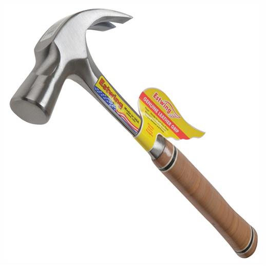 Estwing E24C Curved Claw Hammer; Leather Grip; 24 oz.