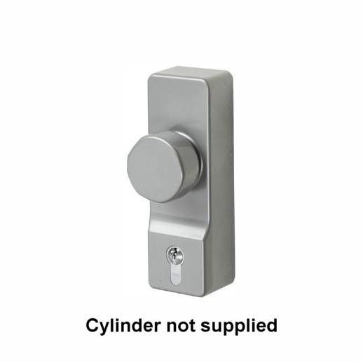 Exidor 302EA Outside Access Euro Cylinder Device Unit; NO CYLINDER; Silver (SIL)