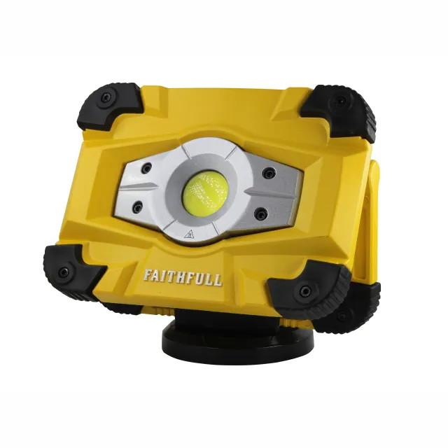 Faithfull FPPSLFF20WR Rechargeable LED Work Light; 20 Watt; With Magnetic Swivel Base