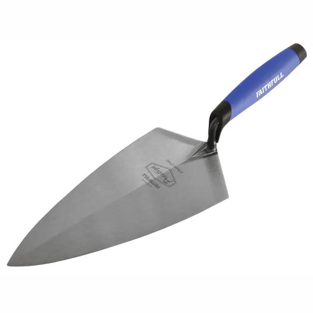 Faithfull FAIPTFBT11P Prestige Brick Trowel; Philadelphia Pattern; Soft Grip Handle; 275mm (11