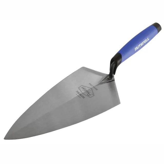 Faithfull FAIPTFBT12P Prestige Brick Trowel; Philadelphia Pattern; Soft Grip Handle; 300mm (12")