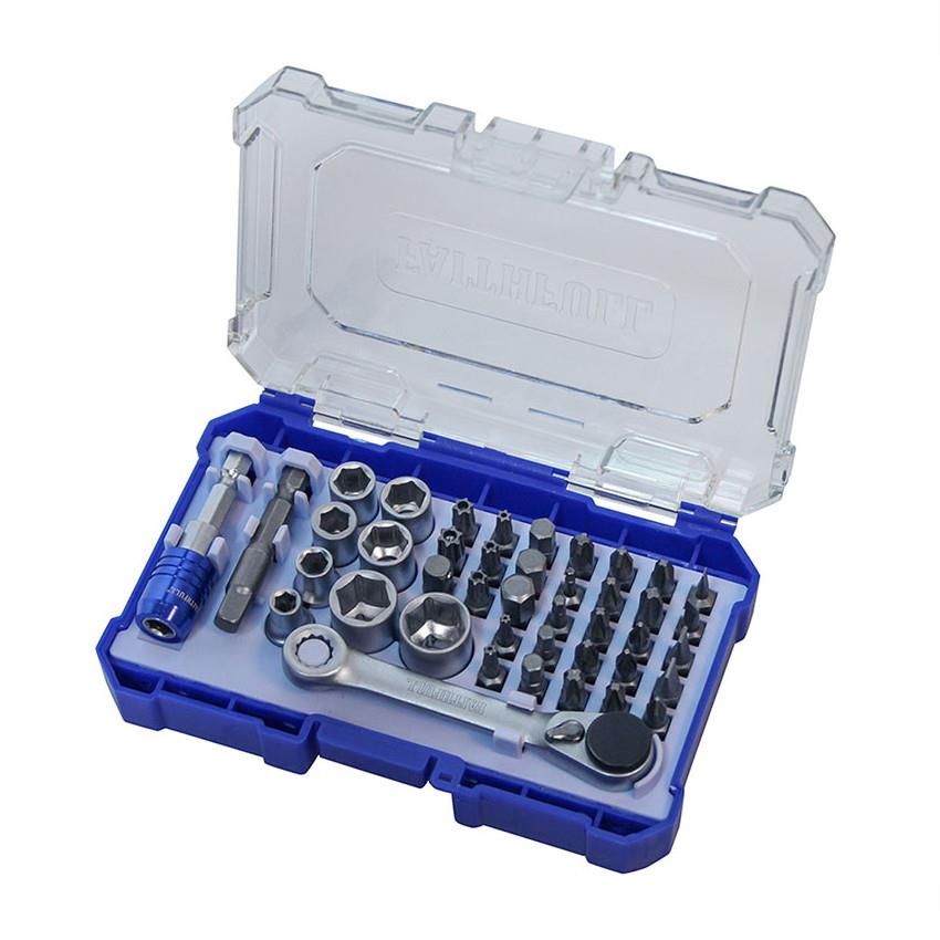 Faithfull FAISBSET42 Screwdriver Bit & Socket Set; 42 Piece