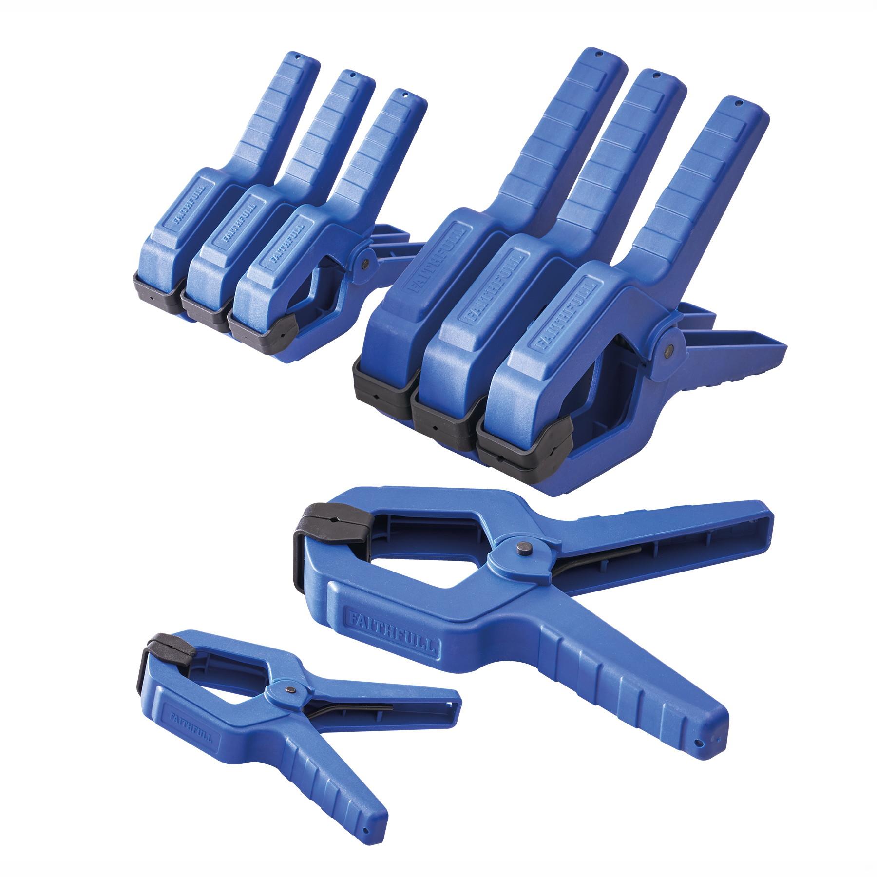 Faithfull FAISPCLSET8 Spring Clamp Set; 8 Piece