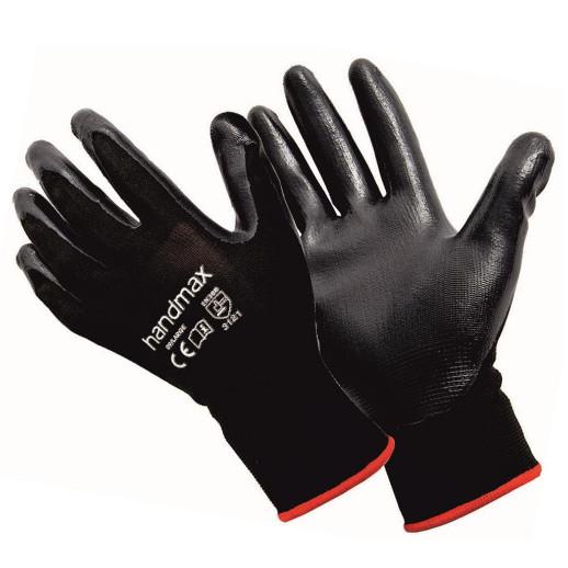 Handmax Michigan Nitrile Gloves; Black (BK); Large (L)(9)