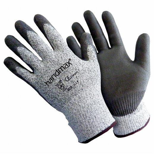 Handmax Missouri Cut 3 PU Gloves; Grey (GR); Medium (M)(8)