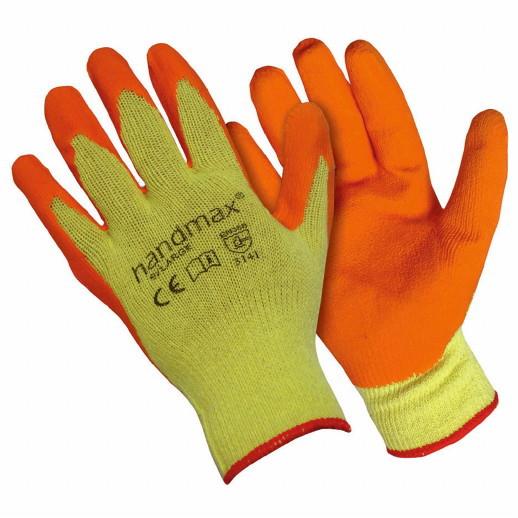Handmax Oregon Latex Palm Builders Gloves; Orange (OR); Medium (M)(8)