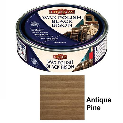 Liberon 069975 Black Bison Fine Paste Wax Polish; Antique Pine (APN); 500ml