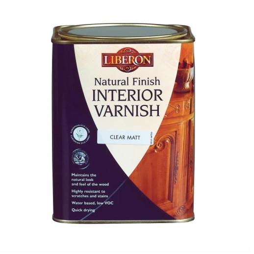 Liberon 044525 Natural Finish Interior Varnish; Clear Matt; 1 Litre