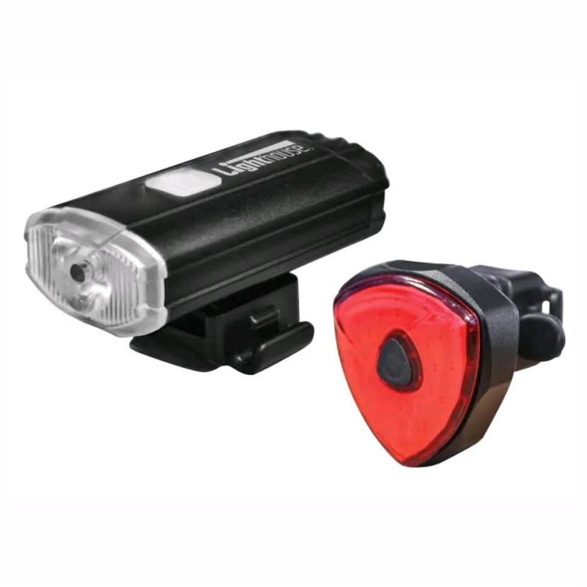 Lighthouse L/HEBIKEFRR LED Bike Light Set LED; 150 Lumen Front Light; 100 Lumen Rear