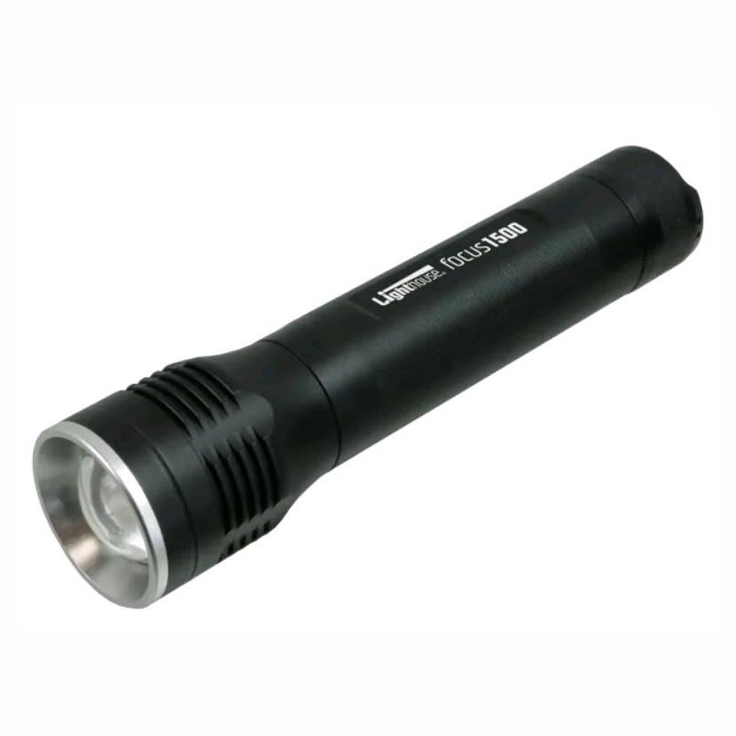 Lighthouse EFOC1500 Elite LED Torch; 1500 Lumen; Supplied With 9 x AA Batteries