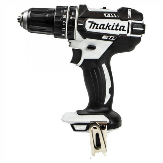 Makita DHP482WZ LXT Combination Drill; 2 Speed; 18 Volt; Compact Body; Bare Unit (Body Only); White (WH)