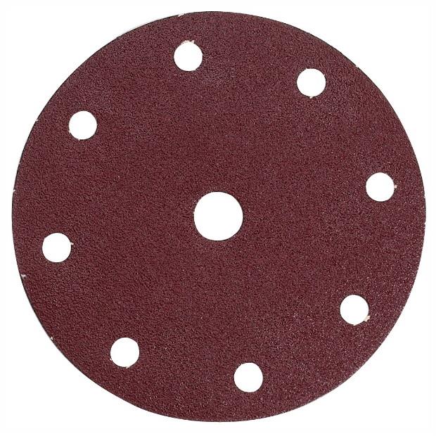 Makita P-37471 Velcro Backed Sanding Disc; 40 Grit; 150mm; 6 Holed; Red (RD); Pack (10)